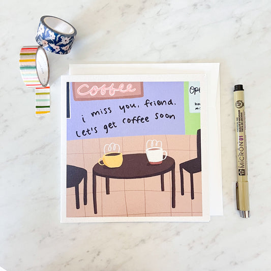 Let's Get Coffee Greeting Card