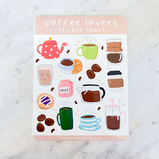 Coffee Lovers Sticker Sheet