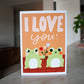 Froggy Love Greeting Card