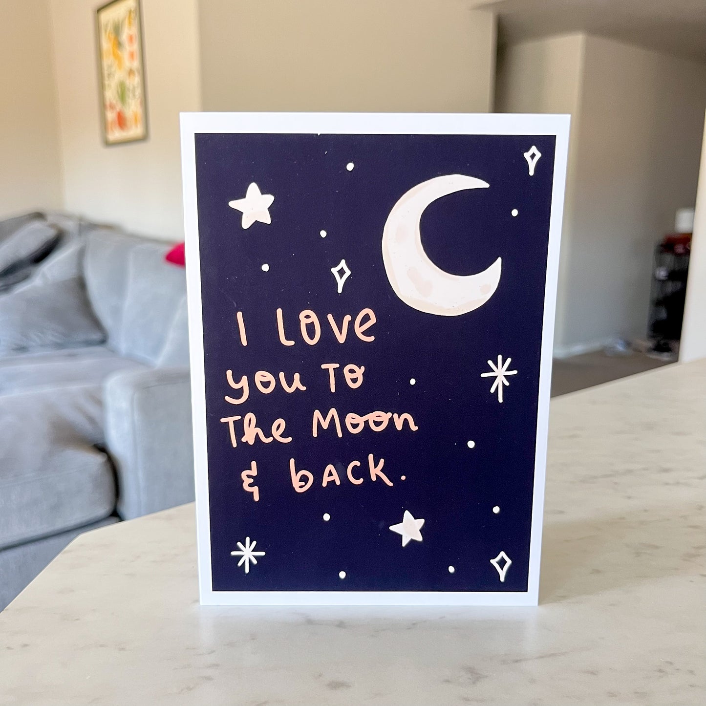 Love You To The Moon Card