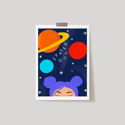 Space Girl Art Print